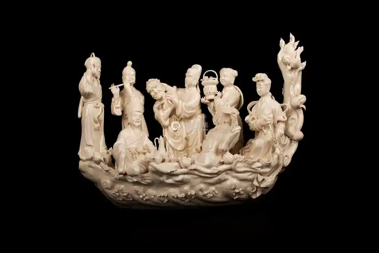 (ba xian guo hai) carved porcelain decoration德化窑"八仙过海"雕