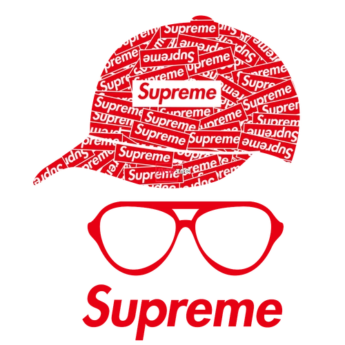 潮牌supreme字母印花图案服装t恤裁片烫图印花花型素材