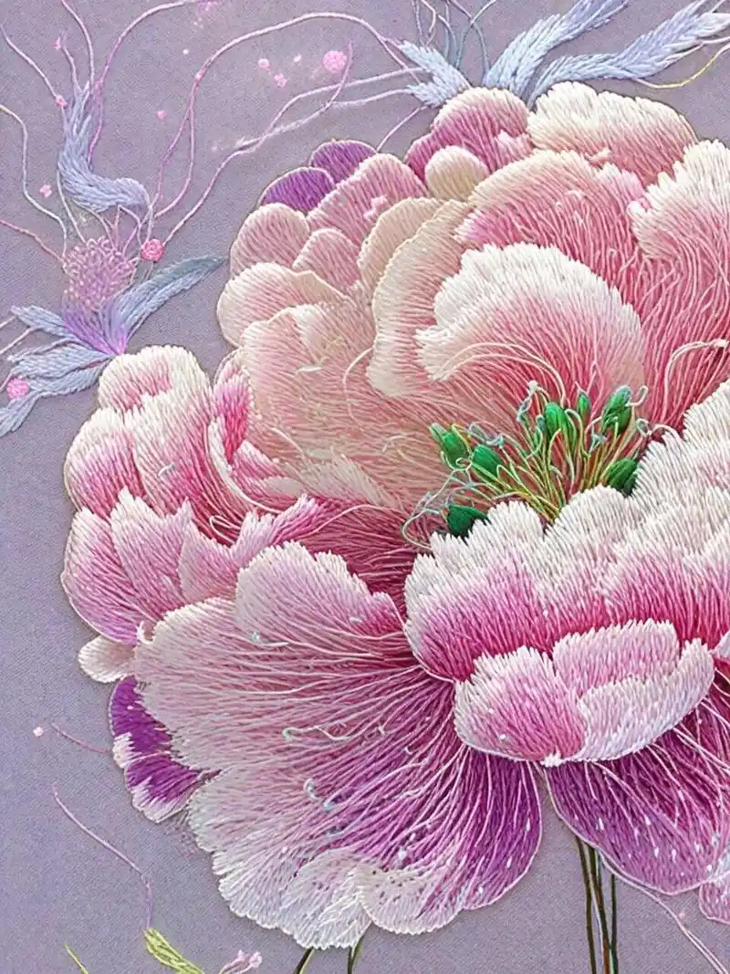 苏绣,韶华主,冠群芳,一花盛开倾满城  周敦颐曾言:"牡丹,乃花中显贵者