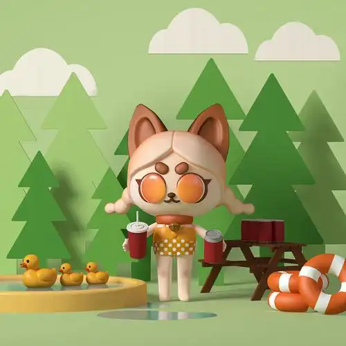 c4d建模练习|可爱狗娘