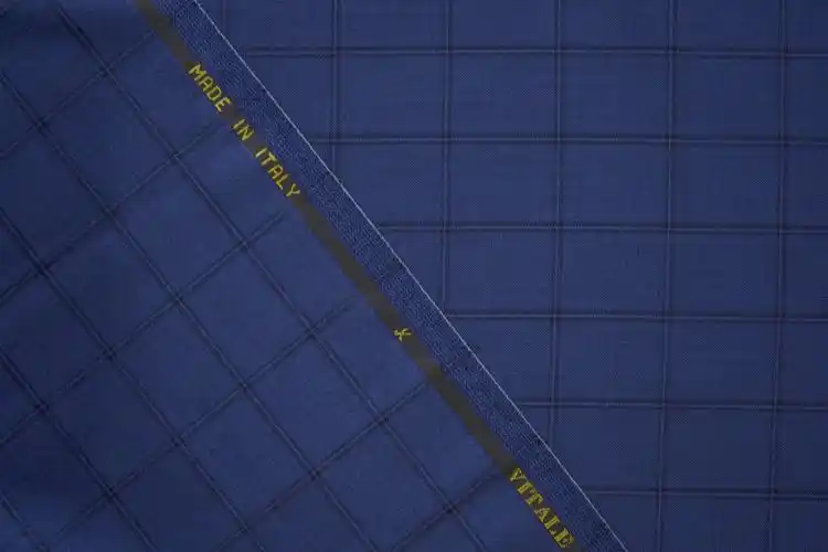 蓝色格子面料背景图片