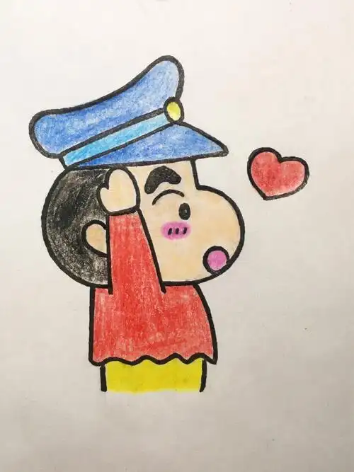 手残党学简笔画附教程蜡笔小新