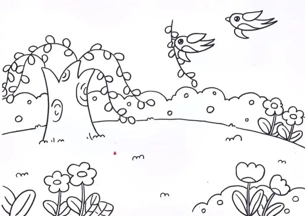 《四季》可打印图片(春夏秋冬)#四季#打印素材#手抄报模板  - 抖音