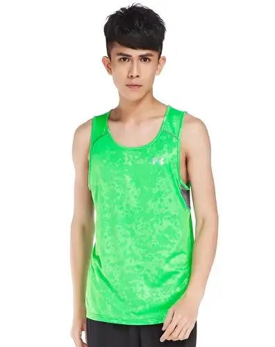 轻质透汗 男款绿色背心 运动舒适