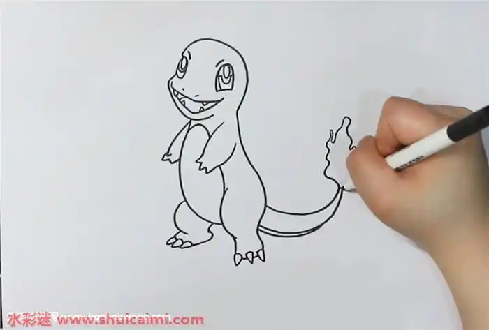 小火龙怎么画小火龙简笔画步骤图