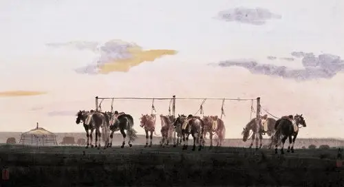 孙志钧草原水墨系列作品