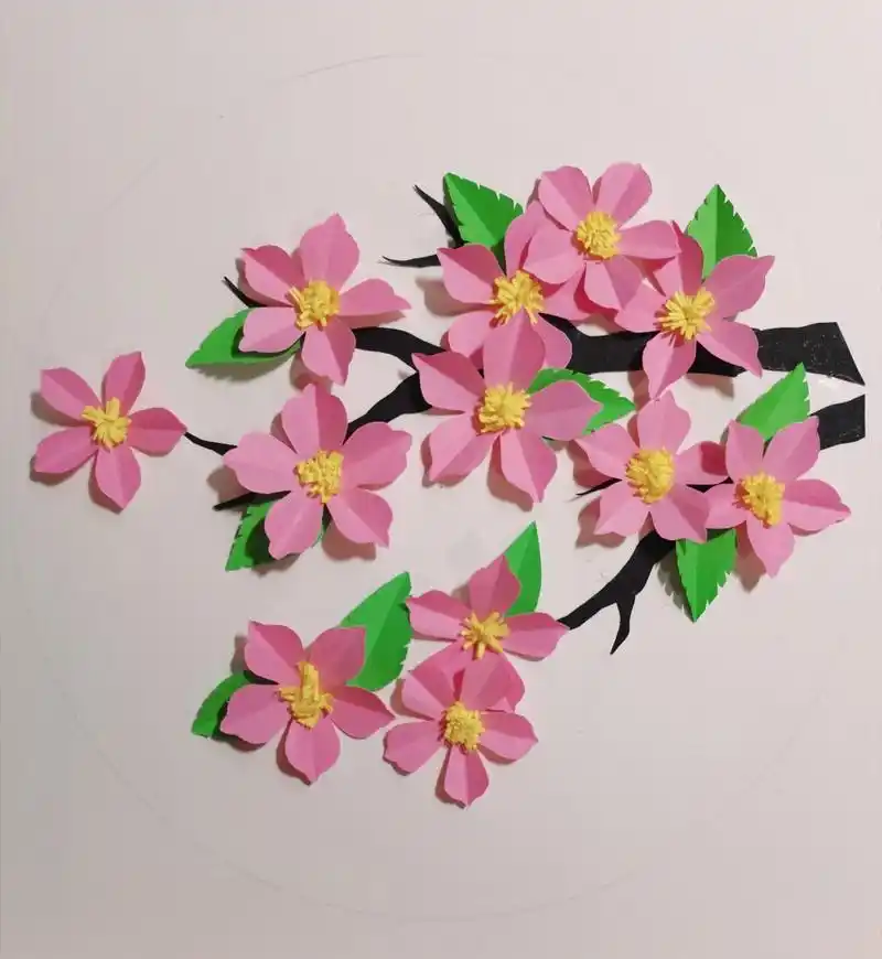 花儿朵朵开~手工剪纸,春天的小花花 (2961 . 6129)