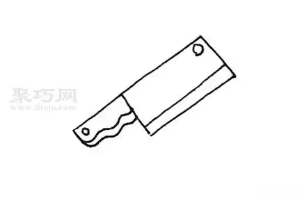 菜刀画法一起来学菜刀简笔画