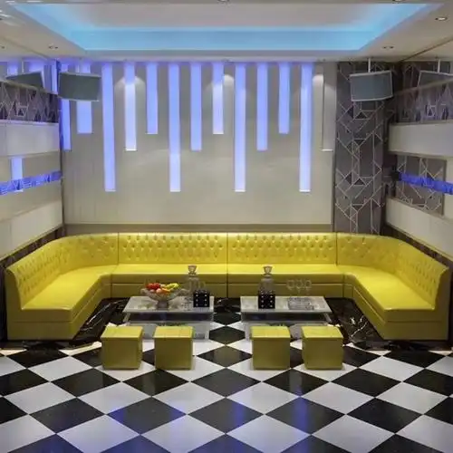 ktv沙发定制酒吧西餐厅歌厅包厢皮布沙发组合u型l型拉扣卡座昆明