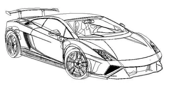 兰博基尼简笔画简单