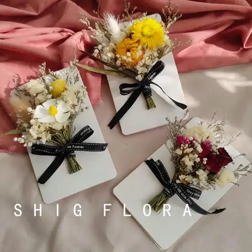 迷你小干花花束手工玫瑰雏菊伴手礼贺卡生日闺蜜伴手礼教师节礼物