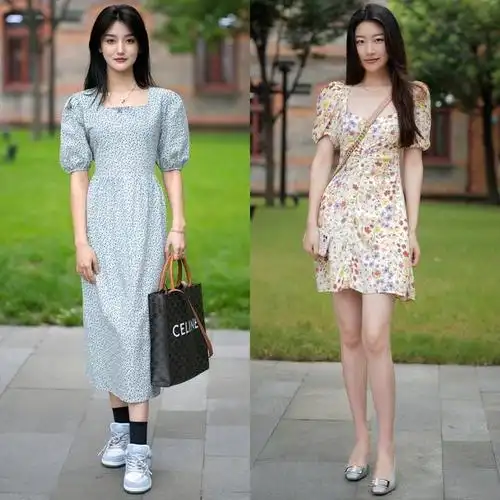 夏季,"碎花裙"的正确穿搭方式:搭配这7种鞋子,美得与众不同