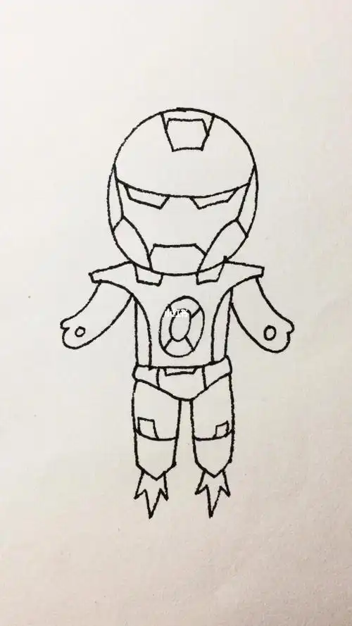 学画钢铁侠简笔画
