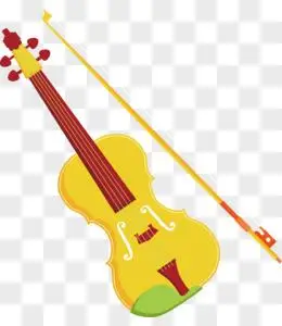 卡通小提琴矢量图