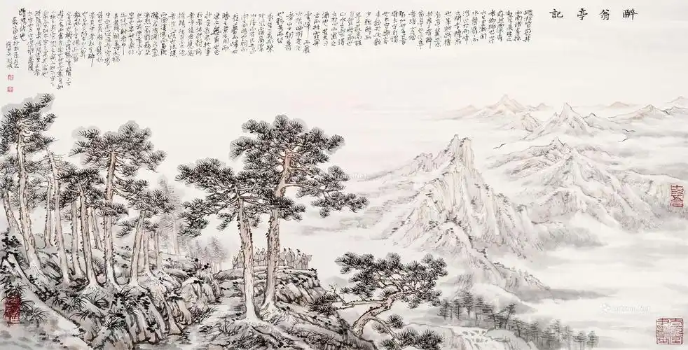 1012 醉翁亭记 设色纸本