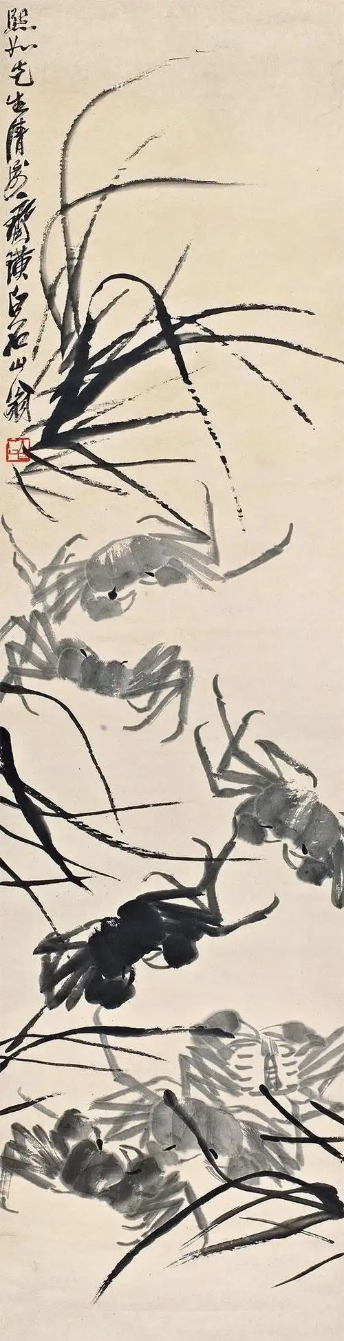 齐白石-齐白石 螃蟹图-大观雅集