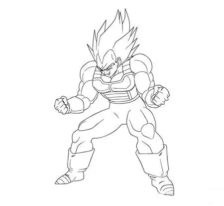 龙珠简笔画贝吉塔的简单画法