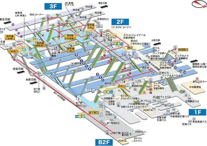 京都站立体 平面图