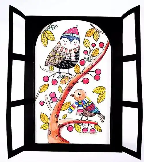 透过房子的窗户,我们可以看到许多美丽的景色,一年四季窗外的风景也是