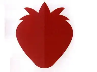 小孩子学习的对称水果剪纸大全 草莓的图片教程- 儿童手工- 杨二嫂网