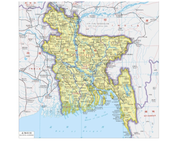 孟加拉国地图word高清版