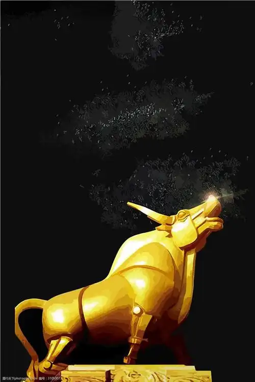 大气黑色金牛金融背景