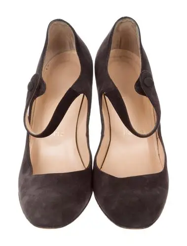 christian louboutin suede mary jane pumps