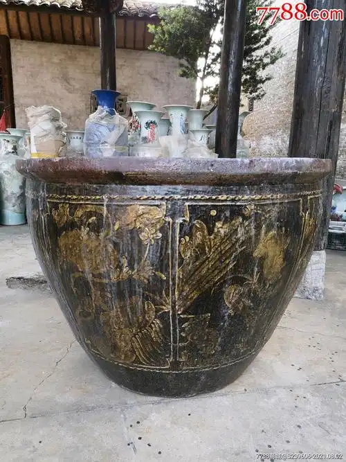 清代陶水缸鱼缸风水缸