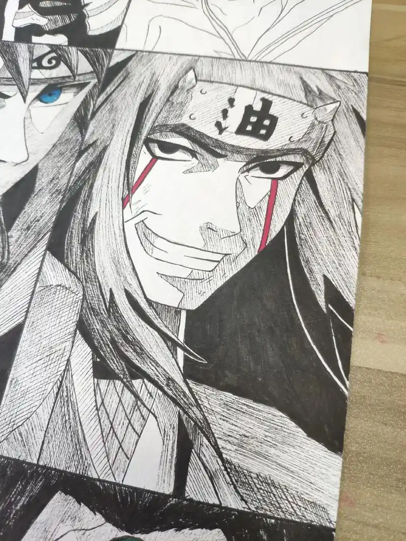 自来也.#日常瞎画 #动漫人物绘画 #超燃动漫 #火影忍者  - 抖音