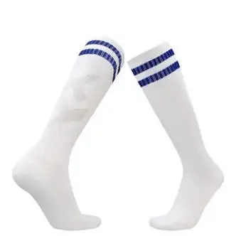 京蝌蝌男足球袜子长筒过膝男童儿童加厚毛巾底学生女运动袜足球袜白