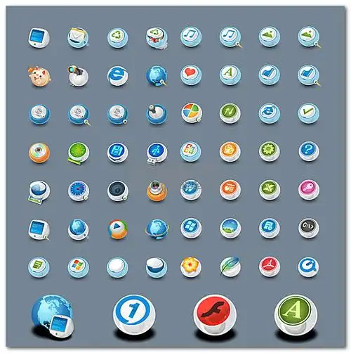 圆形系统图标矢量素材最新版