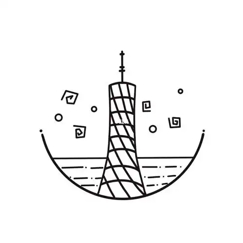 极简风城市之广州塔