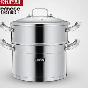 伯尔尼斯不锈钢304欧式蒸锅蒸锅304不锈钢双耳汤蒸锅双耳蒸锅定制
