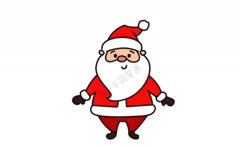 圣诞老人简笔画图片(儿童轻松学画圣诞老人简笔画)