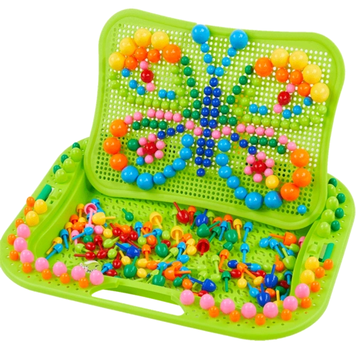 儿童玩具蘑菇钉益智拼图1-3-6周岁4男女孩5早教2幼儿宝宝智力开发