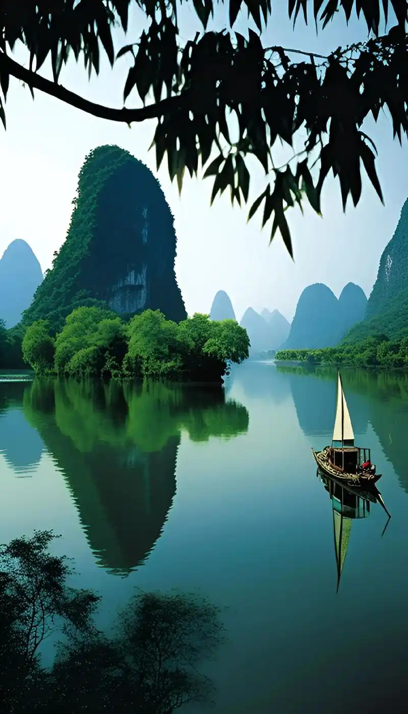 桂林山水美景.#图文热点来了#桂林山水天下传,山延水曲碧云天 - 抖音