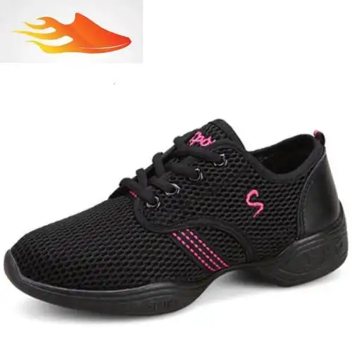 fishbasket夏季舞蹈鞋女式大妈广场舞跳舞鞋面软底健身跳休闲鞋