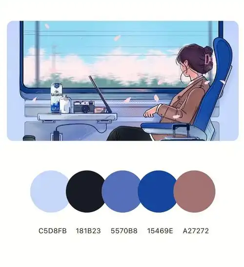 天气很热冷色系的清爽总得给感受来点清凉呀#配色分享  #色卡分享