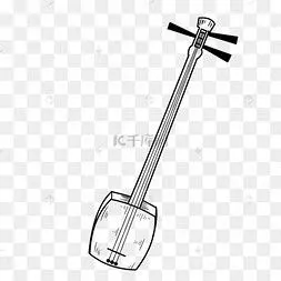 古风乐器手绘棕色胡琴手绘古代乐器排箫古风黄色箫手绘插画笛子插画