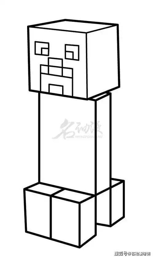 游戏我的世界爬行者绘画教程