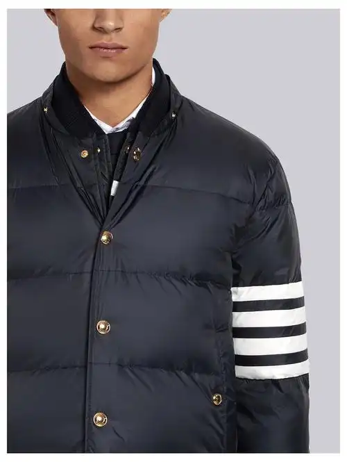 thombrowne汤姆布朗男士尼龙条纹外套连帽羽绒服mod041x05411415深