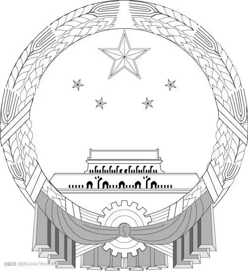 中国国徽简笔画非常简单