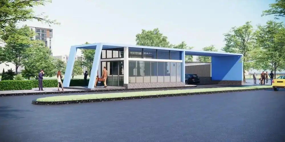 地下停车场入口效果图.