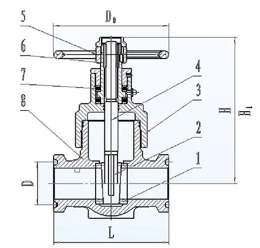 采油井口卡箍闸阀