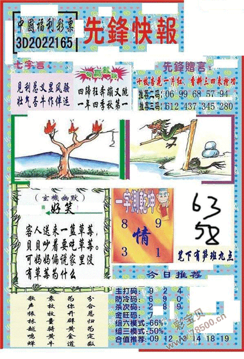 2022年3d165期正版藏机图新版藏机图