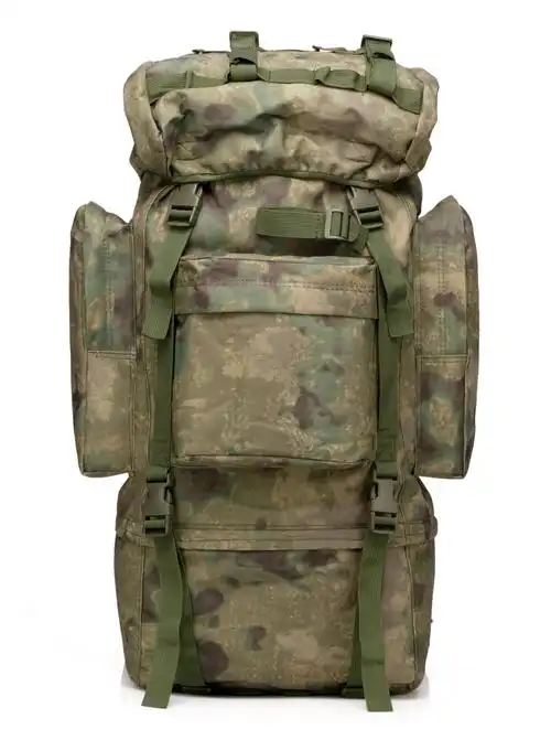 战术双肩背包男登山包65l户外大容量迷彩旅行包