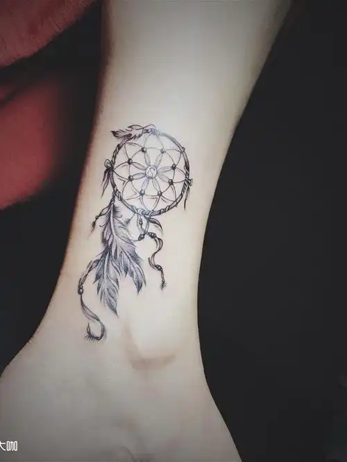 脚踝,捕梦网_纹身图案手稿图片_董一龙的纹身作品集