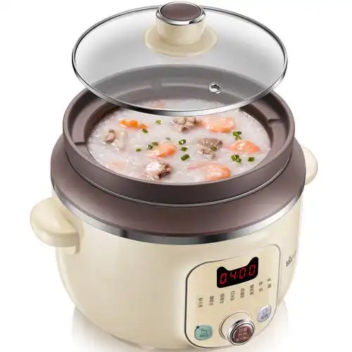 小熊紫砂炖锅煮粥神器陶瓷电炖盅全自动家用煲汤锅迷你智能2-3人