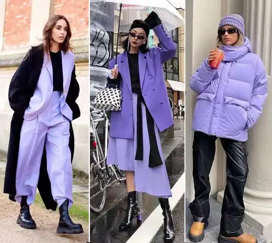 蓝紫色不愧是2022年度流行色春天这样搭配也太好看了吧