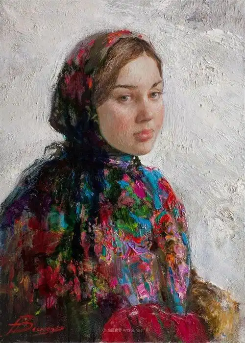 人物肖像俄罗斯女画家安娜维诺加拉多娃